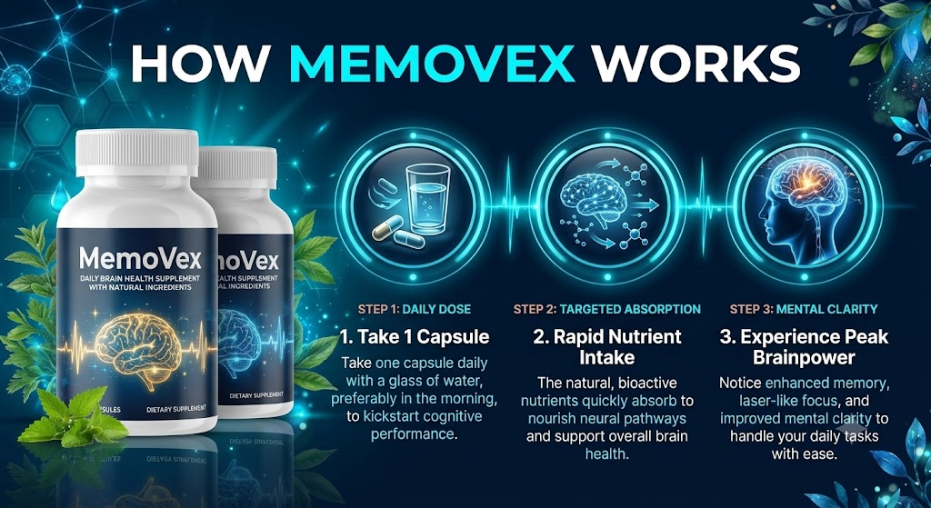 How MemoVex Works — 3 Steps